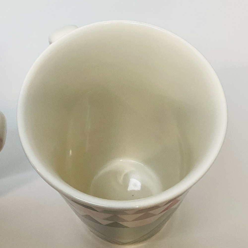 💚 2017 Starbucks Holiday Triangle Geometric Tree Mug Set - Picture 5 of 8